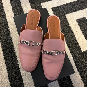 Coach Petal Pink Sofi Leather Slide